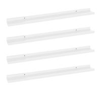 Wandschappen 4 st 80x9x3 cm hoogglans wit326655