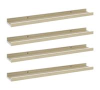 vidaXL Wandschappen 4 st 60x9x3 cm wit en sonoma eikenkleurig326695 Blanc G