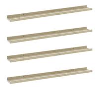Vidaxl Étagères Murales 4 Pcs Blanc Et Chêne Sonoma 80x9x3 Cm Blanc