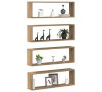 vidaXL Étagère murale Chêne Artisan 80×15×26 cm Bois d'ingénierie 4 étagères