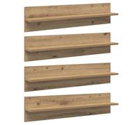 Vidaxl Étagères Murales 4 Pcs Chêne Artisanal 80 X 11,5 X 18 Cm