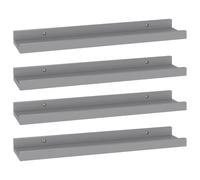 Vidaxl Étagères Murales 4 Pcs Gris 40x9x3 Cm Gris