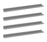 vidaXL Étagères murales 4 pcs Gris 80x9x3 cm