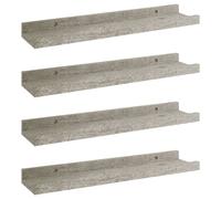 Wandschappen 4 st 40x9x3 cm betongrijs326704