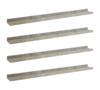 vidaXL Wandschappen 4 st 80x9x3 cm betongrijs326706 Gris G