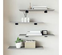 vidaXL Étagères Murales 4 pcs, Tablettes Suspendues avec Rangement, Étagères à Livres Flottantes, Décorations de Salon, 838233