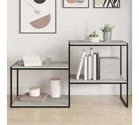 vidaXL Étagères Murales 4 pcs, Tablettes Suspendues avec Rangement, Étagères à Livres Flottantes, Décorations de Salon, Sonoma Gris Bois Ingénierie