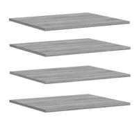 Vidaxl Étagères Murales 4 Pcs Sonoma Gris 60x50x1,5 Cm Bois Ingénierie Multicolore