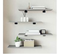 vidaXL Étagères Murales 4 pcs, Tablettes Suspendues avec Rangement, Étagères à Livres Flottantes, Décorations de Salon, 838233