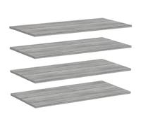 vidaXL Étagères Murales 4 pcs, Tablettes Suspendues avec Rangement, Étagères à Livres Flottantes, Décorations de Salon, Sonoma Gris Bois Ingénierie