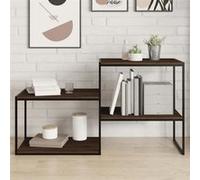 vidaXL Étagères Murales 4 pcs, Tablettes Suspendues avec Rangement, Étagères à Livres Flottantes, Décorations de Salon, Chêne Marron Bois Ingénierie