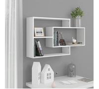 vidaXL Étagères murales Blanc brillant 104x20x58,5 cm Aggloméré