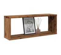 vidaXL Étagères murales Cube 2 pcs Vieux Bois 60x15x23 cm, Stockage en Forme de Cube, Organisateur en Forme de Cube, étagère Flottante