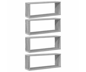 vidaXL Étagères murales Cube 4 pcs Sonoma Gris 60x15x23 cm Bois