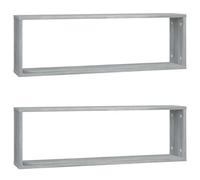 vidaXL Étagères murales cubiques 2 pcs Sonoma gris 80x15x26,5 cm