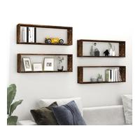 vidaXL Étagères murales cubiques 4 pcs Chêne fumé 80x15x26,5 cm, stockage de cube, étagère cube, armoire murale, étagère flottante, étagère murale Marron https://www.fnac.com/mp48643391/vidaXL-Etageres-murales-cubiques-4-pcs-Chene-fume-80x15x26-5-cm/w-4?oref=e0179da2-161a-d451-537d-1f9cf997213a