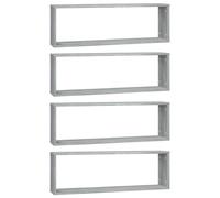 vidaXL Étagères murales cubiques 4 pcs Sonoma gris 80x15x26,5 cm