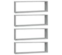Vidaxl Étagères Murales Cubiques 4 Pcs Sonoma Gris 80x15x26,5 Cm Multicolore