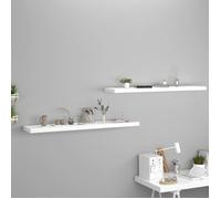 vidaXL Étagères murales flottantes 2 pcs Blanc 120x23,5x3,8cm MDF