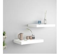 vidaXL Étagères murales flottantes 2 pcs Blanc 40x23x3,8 cm MDF