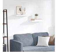 vidaXL Étagères murales flottantes 2 pcs MDF Blanc 50 x 23 x 3,8 cm