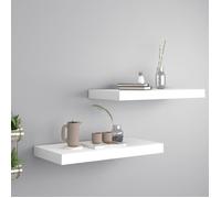 vidaXL Étagères murales flottantes 2 pcs Blanc 50x23x3,8 cm MDF