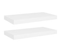 Vidaxl Etagères Murales Flottantes 2 Pcs Blanc 50x23x3,8 Cm Mdf