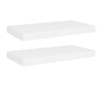 Vidaxl Etagères Murales Flottantes 2 Pcs Blanc 50x23x3,8 Cm Mdf Blanc