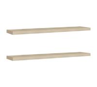 vidaXL Étagères murales flottantes 2 pcs Chêne 120x23,5x3,8 cm MDF