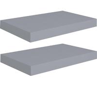 vidaXL Étagères murales flottantes 2 pcs. Gris 40x23x3,8cm MDF