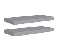 Vidaxl Etagères Murales Flottantes 2 Pcs Gris 60x23,5x3,8 Cm Mdf Multicolore