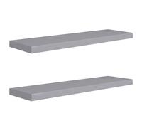 vidaXL Étagères murales flottantes 2 pcs. Gris 90x23,5x3,8cm MDF