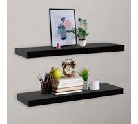 vidaXL Étagères murales flottantes 2 pcs Noir 100x20x3,8 cm