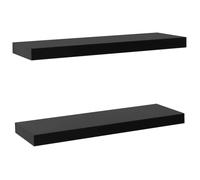vidaXL Étagères murales flottantes 2 pièces Noir 60x20x3,8 cm 288201