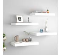 Vidaxl Étagères Murales Flottantes 4 Pcs Blanc 40x23x3,8 Cm Mdf Blanc