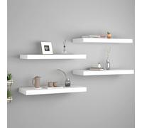 Étagères murales flottantes 4 pcs blanc 60x23,5x3,8 cm MDF Blanc G