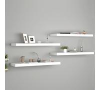 Wandschappen zwevend 4 st 80x23,5x3,8 cm MDF wit323816