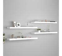 Vidaxl Étagères Murales Flottantes 4 Pcs Blanc 90x23,5x3,8 Cm Mdf Blanc