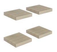 vidaXL Étagères murales flottantes 4 pcs. Couleur chêne 23x23,5x3,8cm MDF