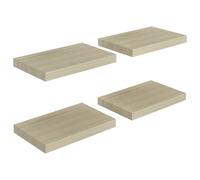 vidaXL Étagères murales flottantes 4 pcs. Couleur chêne 40x23x3,8cm MDF