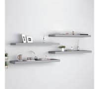 Etagère Murale Flottante Noir Brillant MDF Suspendue Bibliothèque vidaXL