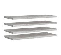 Vidaxl Etagères Murales Flottantes 4 Pcs Gris Béton 100x23,5x3,8cm Mdf Multicolore