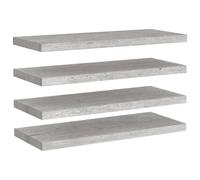 Vidaxl Etagères Murales Flottantes 4 Pcs Gris Béton 80x23,5x3,8 Cm Mdf Multicolore