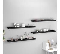 vidaXL Étagères murales flottantes 4 pcs Noir 120x23,5x3,8 cm MDF