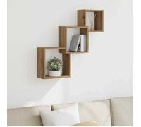 vidaXL Étagères murales forme de cube 855815 — chêne artisanal en bois d'ingénierie marron