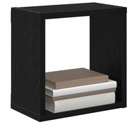 vidaXL Étagères Murales Montage Mural 2 pc Chêne Noir | Ce look en chêne noir mat apporte une simplicité chic à ton déco, En étant fixé au mur,