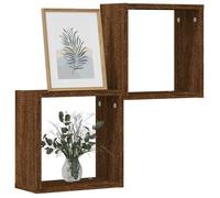 vidaXL Étagères murales sous forme cube 2 pcs chêne marron 30x15x30cm 815885