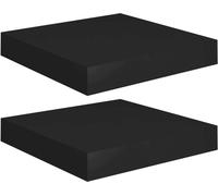 vidaXL Étagères suspendues 2 pcs. noir 23x23,5x3,8 cm MDF
