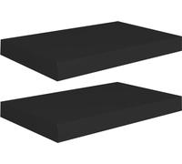 vidaXL Étagères suspendues 2 pcs. noir 40x23x3,8 cm MDF