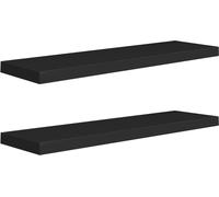 vidaXL Étagères suspendues 2 pcs. noir 90x23,5x3,8 cm MDF